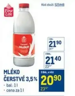 Makro Mléko čerstvé 3,5% nabídka
