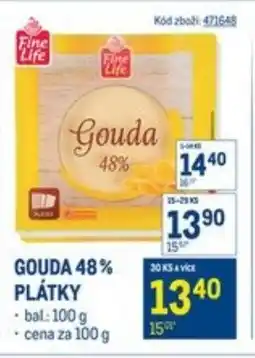 Makro Gouda 48% plátky nabídka