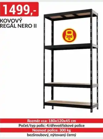Baumax Kovový regál Nero II nabídka