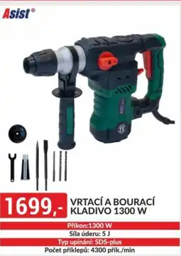 Baumax Vrtací a bourací kladivo 1300 w nabídka