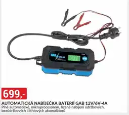Baumax Automatická nabíječka baterií GAB 12V/6V-4A nabídka