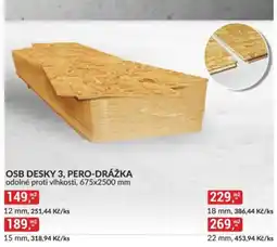 Baumax OSB Desky 3, pero-drážka nabídka