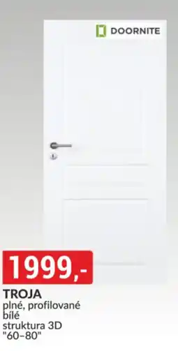 Baumax TROJA plné, profilované bílé struktura 3D nabídka