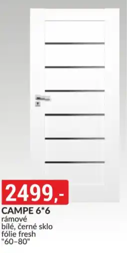 Baumax Campe 6*6 rámové bílé, černé sklo fólie fresh nabídka