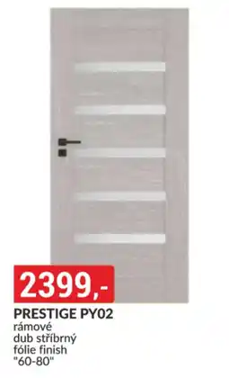 Baumax Prestige PY02 rámové dub stříbrný fólie finish nabídka