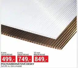 Baumax Polykarbonátové desky nabídka