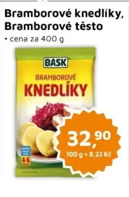 Můjobchod BASK Bramborové knedlíky, Bramborové těsto nabídka