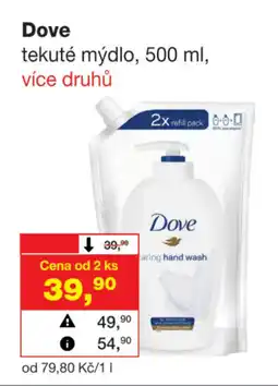 Barvy a laky drogerie Dove tekuté mýdlo nabídka