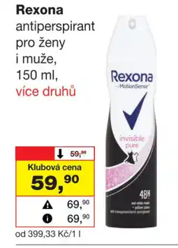 Barvy a laky drogerie Rexona antiperspirant nabídka