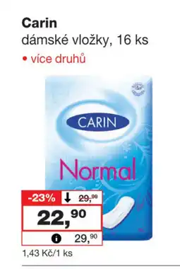 Barvy a laky drogerie Carin dámské vložky nabídka