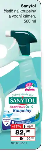 Barvy a laky drogerie Sanytol čistič na koupelny nabídka