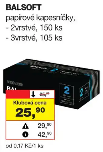 Barvy a laky drogerie Balsoft papírové kapesníčky nabídka