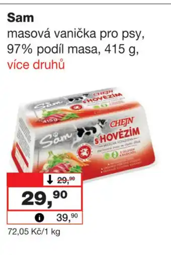 Barvy a laky drogerie Sam masová vanička pro psy nabídka