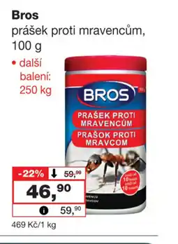 Barvy a laky drogerie Bros prášek proti mravencům nabídka