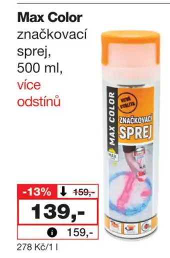 Barvy a laky drogerie Max Color značkovací sprej nabídka
