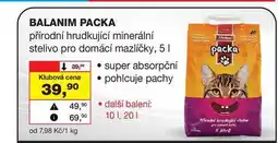 Barvy a laky drogerie BALANIM PACKA přírodní hrudkující minerální stelivo pro domácí mazlíčky nabídka