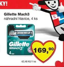 Barvy a laky drogerie Gillette Mach3 náhradní hlavice, 4 ks nabídka