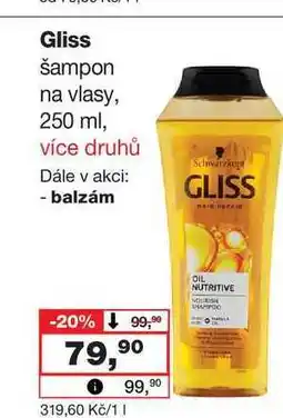 Barvy a laky drogerie Gliss Šampon na vlasy nabídka