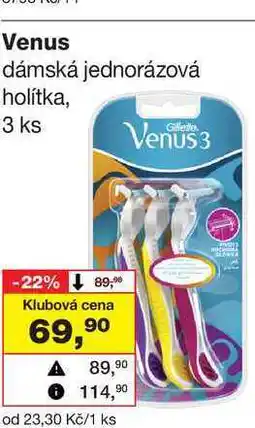 Barvy a laky drogerie Venus dámská jednorázová holítka, 3 ks nabídka