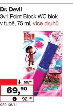 Barvy a laky drogerie Dr. Devil 3v1 Point Block WC blok v tubě nabídka