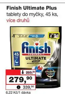 Barvy a laky drogerie Finish Ultimate Plus tablety do myčky, 45 ks nabídka