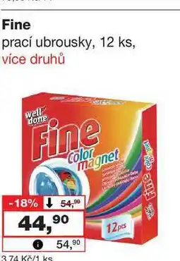 Barvy a laky drogerie Fine prací ubrousky, 12 ks nabídka