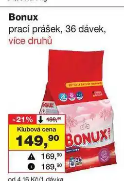 Barvy a laky drogerie Bonux prací prášek, 36 dávek nabídka