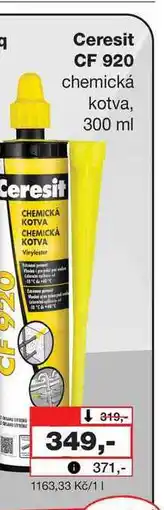 Barvy a laky drogerie Ceresit CF 920 chemická kotva nabídka