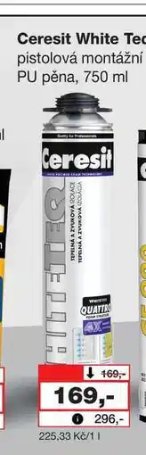 Barvy a laky drogerie Ceresit White Tec pistolová montážní PU pěna nabídka