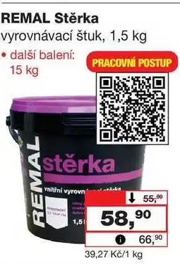 Barvy a laky drogerie REMAL Stěrka vyrovnávací štuk nabídka