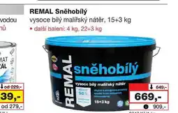 Barvy a laky drogerie REMAL Sněhobílý vysoce bílý malířský nátěr, 15+3 kg nabídka