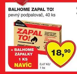 Barvy a laky drogerie BALHOME ZAPAL TO! pevný podpalovač, 40 ks nabídka
