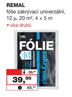 Barvy a laky drogerie REMAL fólie zakrývací univerzální nabídka