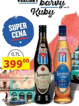 BENE Nápoje Legendario rum nabídka