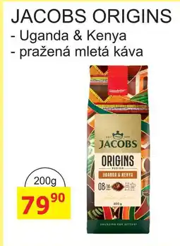 BENE Nápoje JACOBS ORIGINS - Uganda & Kenya - pražená mletá káva nabídka