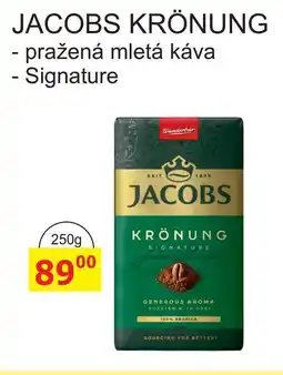 BENE Nápoje JACOBS KRÖNUNG - pražená mletá káva - Signature nabídka