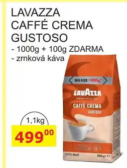 BENE Nápoje LAVAZZA CAFFÉ CREMA GUSTOSO 1000g + 100g nabídka