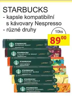 BENE Nápoje STARBUCKS - kapsle kompatibilní s kávovary Nespresso, různé druhy 10ks nabídka