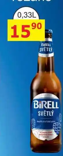 BENE Nápoje Radegast Birell světlý, nealkoholické pivo nabídka