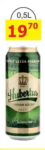 BENE Nápoje Pivovar Kácov Hubertus Pivo světlý ležák premium 0,5l plechovka nabídka