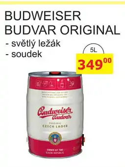 BENE Nápoje BUDWEISER BUDVAR ORIGINAL - světlý ležák soudek nabídka