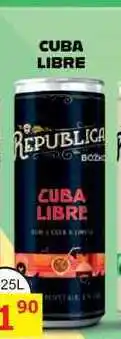 BENE Nápoje BOŽKOV REPUBLICA CUBA LIBRE 0,25L míchaný nápoj nabídka