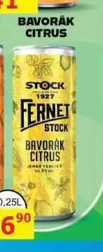 BENE Nápoje FERNET STOCK BAVORÁK CITRUS 0,25L míchaný nápoj nabídka