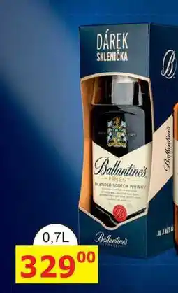 BENE Nápoje Ballantine's Finest Skotská whisky 70cl + sklenička nabídka