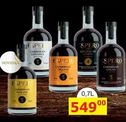 BENE Nápoje ESPERO rum nabídka