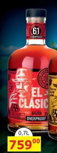 BENE Nápoje El Clásico Overproof 0,7l 61% nabídka