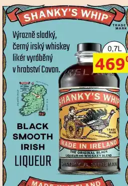 BENE Nápoje SHANKY'S WHIP sladký, černý irský whiskey likér nabídka