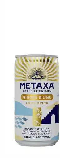 BENE Nápoje METAXA GINGER & LIME nabídka