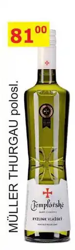 BENE Nápoje Templářské sklepy Čejkovice 0,75l MÜLLER THURGAU polosl nabídka