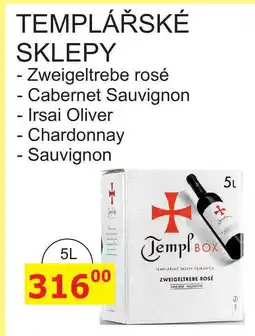 BENE Nápoje TEMPLÁŘSKÉ SKLEPY - různé druhy nabídka